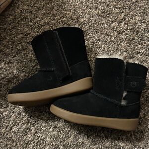 UGG Kids Black and Tan Boots